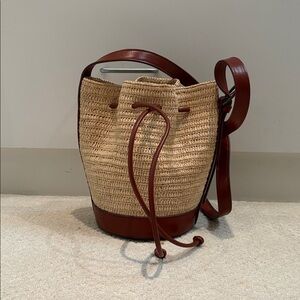 Sezane Mini Farrow Raphia Bag Natural - Size TU